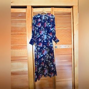 Floral silk dress